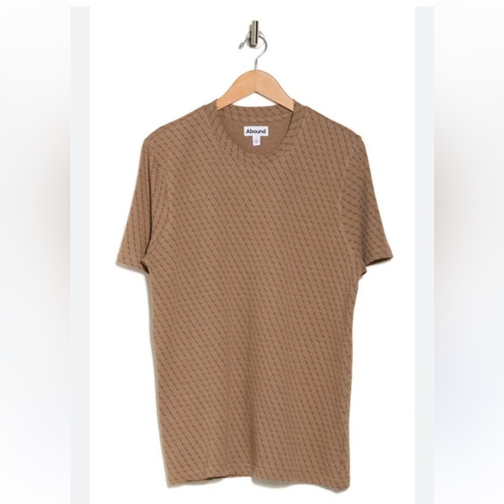 NWT Abound Men's Jacquard Knit T Shirt Tan T-Shirt XS